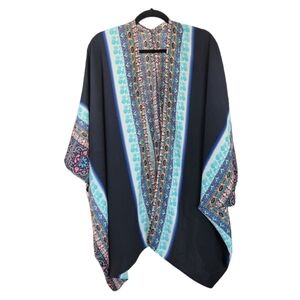 LILY STAR Woman's Kimono Beach Coverup Bohemian Festival Tribal Sz S-L